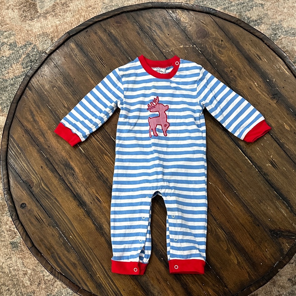 Striped 12 month old Christmas Playclothes